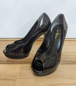 Cole Haan Stiletto Heels Patent Leather Womens 6 Black Sexy - Picture 1 of 6