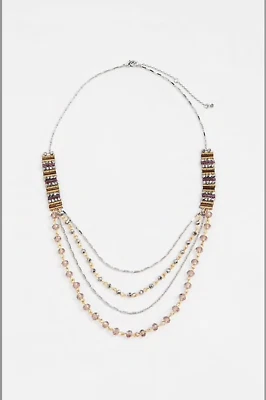 J.Jill ~ NEW Very Pretty Iced Rose Statement Necklace ~ NWT (2V3) Foto 1 de 4