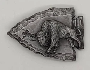 Vintage Buffalo Arrowhead Belt Buckle - Picture 1 of 3