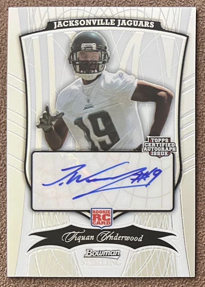 2009 Bowman Sterling Autograph Tiquan Underwood Rookie /499 Jaguars #137 - Image 1 of 2