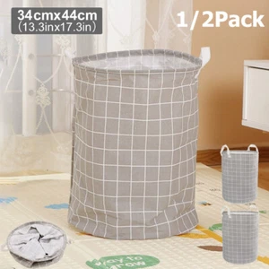 Foldable Large Storage Laundry Hamper Dirty Clothes Basket Wash Bag Organizer - Picture 1 of 6