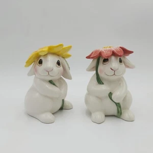 Agitadores de sal y pimienta Fitz and Floyd Bunny Blooms - Imagen 1 de 7