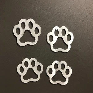 Dog Paws 4-5" x 5" ALUMINUM Metal Wall Art Skilwerx Home Puppy Pet Animal - Picture 1 of 1