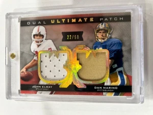 2013 UD ULTIMATE COLLECTION DUAL PATCH DAN MARINO JOHN ELWAY - Picture 1 of 2