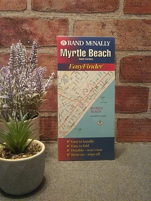 Vtg 2001 RAND MCNALLY EASYFINDER Myrtle Beach South Carolinia Laminated Map NEW! - Image 1 of 4