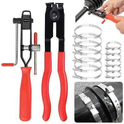 14PCS CV Joint Boot Clamp Pliers with CV Boot Clamps Kit Ear Type Banding Tool - Изображение 1 из 4
