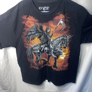 Camicia blu liquido Death Rider taglia XL - Foto 1 di 6
