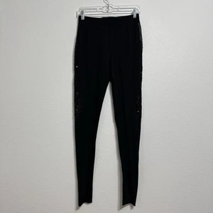 NUEVO CON ETIQUETAS Naeem Khan Leggings Negros Malla Recortes con Lentejuelas Mujer Talla 8 - Imagen 1 de 9