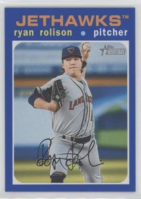 2020 Topps Heritage Minor League Edition Blue /99 Ryan Rolison #63 - Image 1 of 2