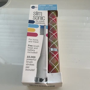 VIOLIFE SLIM SONIC STYLISH PORTABLE SONIC TOOTHBRUSH GIFT WRAP DESIGN EXTRA HEAD - Picture 1 of 7