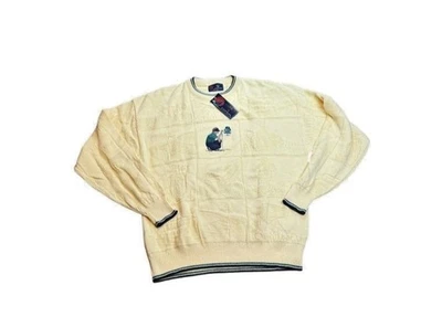 VTG Grandpa Sweater Men Size XL Embroidered Golf Chunky 90s USA Isle of Cotton - Image 1 of 4