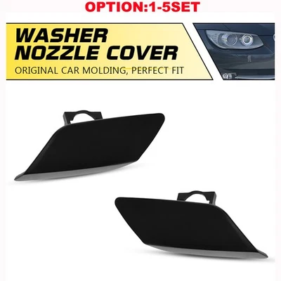 Tapa de cubierta de arandela de faros izquierda+derecha negra para BMW 328i 335i 335is 2011-2013 Foto 1 de 4