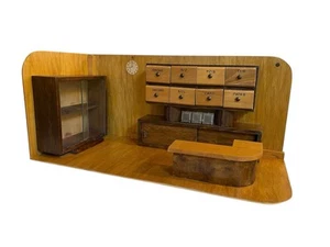 Alter Kaufmannsladen Kaufladen aus Holz m. Schubladen Ladentheke Vitrine Vintage - Picture 1 of 4