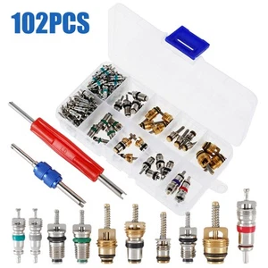 102Pcs R12 Valve Core Remover Installer Metal Air Conditioner Valve Core jePXF - Picture 1 of 12