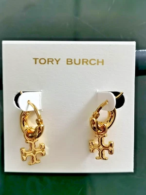 Pendientes TORY BURCH GOLD TB Logo Foto 1 de 2