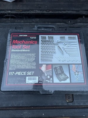 Sears Craftsman EE. UU. Nos Muy Raro 117 piezas Maleta Mecánica Herramienta Juego de Enchufes 33735 Foto 1 de 4