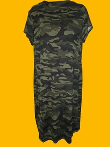 Absolutely Love It T-Shirt-Kleid Größe 2X grün Camouflage Kurzarm - Bild 1 von 6