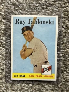 1958 Topps #362 Ray Jablonski casi nuevo/casi nuevo+ juego de belleza sin pliegues descanso - Imagen 1 de 2
