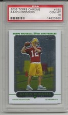 2005 Topps Chrome Aaron Rodgers Rookie Card PSA 10 Packers Jets