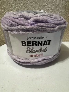 Chenille Bernat Blanket Ombre Yarn Cake Shaded Cool Purple OMBRE 161036 New - Picture 1 of 10