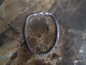 925 Sterling Silver Rhodium Plated Box Chain Bracelet - 200 gauge - 2.7 mm - Picture 1 of 4