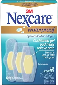 Nexcare™ Advanced Healing Waterproof Bandages AWB-10-CA, Assorted Sizes, 10/Pack - Picture 1 of 2