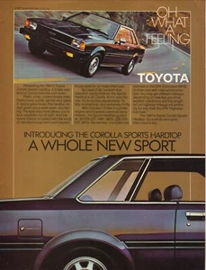 Toyota Corolla Sports Hardtop 1981 Original Vintage Print Ad Oh What A Feeling - Picture 1 of 1