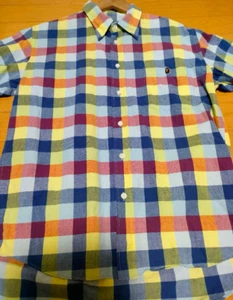 A Bathing Ape Size M button checked Shirt from JAPAN Yellow early period - Picture 1 of 6