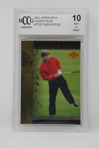 2001 Upper Deck Tiger's Tales #TT22 Tiger Woods Rookie BCCG 10 MINT OR BETTER - Bild 1 von 4