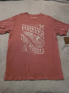 American Customs Affliction NWT Motorcycle Skull Skeleton distressed red New XL - Picture 1 of 6