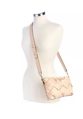 Nuevo con etiquetas Bandolera Guess Zaina Top Cremallera Acolchada Tejido Elegante Estilo Piedra/Beige $118 Foto 1 de 4