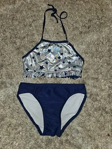 Girls Size 7/8 SO brand 2 Piece Swimsuit With Stars EUC never Worn Only Washed - Picture 1 of 2