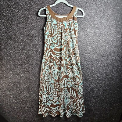 Studio 1 连衣裙女式小号 6P 码透明衬里无袖棕色/色 — 第 1/4 张图片