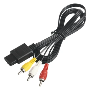 AV Cable For Nintendo 64 N64 SNES Game Cube TV RCA Video Audio Output Cord 1.8M. - Foto 1 di 2
