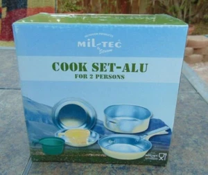 Mil-Tec 2 person aluminum mess kit new in box, free shipping - Picture 1 of 3