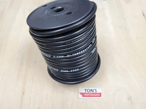 Ton's 8mm BLACK silicone SOLID WIRE CORE SPARK PLUG WIRE 0 ohms/ft 100 feet roll - Picture 1 of 3