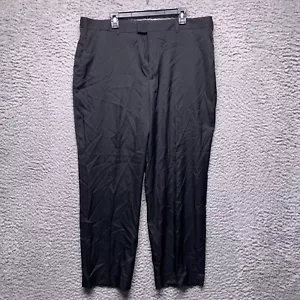 Perry Ellis Dress Pants Mens Black 40 30 Stretch Flat Front Formal - Picture 1 of 7