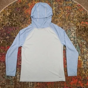 Patagonia Shirt Girl Boy Youth XL 14 Blue Capoline Cool Daily Sun Hoody - Picture 1 of 8