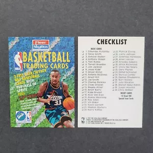 1996-97 Fleer Sprite Checkliste Basketball Liste #1-40 mit Gutscheinangebot #A - Bild 1 von 1