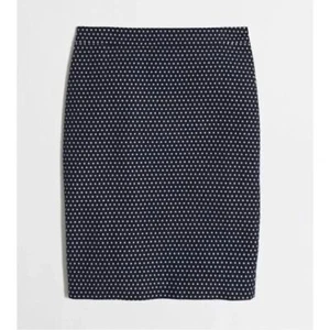 Falda J.Crew Factory The Pencil en mezcla de algodón jacquard azul marino talla 4 - Imagen 1 de 9