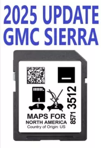 GMC SIERRA 2019-2022 LATEST 2025 MAP UPDATE GPS Navigation SD Card 85713512 - Picture 1 of 6