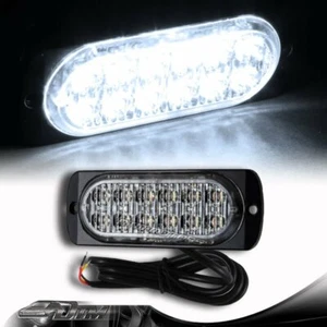 12-LED blanco coche camión de emergencia flash de advertencia baliza luces estroboscópicas universales 2 - Imagen 1 de 4