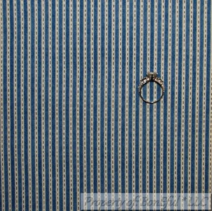 Edredón de algodón BonEful FABRIC FQ de colección azul país blanco roto crema rayas S - Imagen 1 de 15
