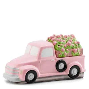 BRAND NEW IN BOX Scentsy PINK Retro Truck Warmer Flower Delivery Lid & FREE GIFT - Picture 1 of 2