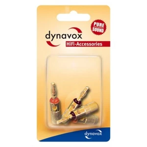 Dynavox High-End Banana Jack 4er Set - 2 X Red, Black (205095) New - Picture 1 of 2