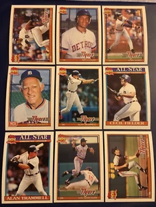 1991 Topps DETROIT TIGERS Complete Team Set 29 LOU, TRAMMELL, SPARKY, TRAVIS + - Picture 1 of 1