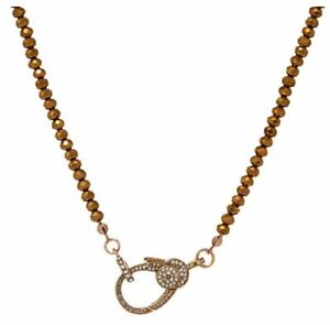 Kirks Folly Magical Beaded Charmer Necklace Rose Gold Tone