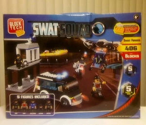 Block Tech 406 Swat Squad Forces Blöcke Dieb Polizist Captain Officer Figur - Bild 1 von 6