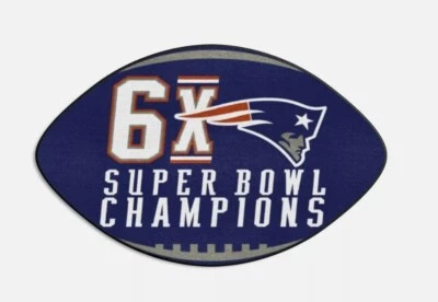 NEW! New England Patriots Football Shaped MAT 20" x 32"- Gift Idea, Fans/Office - Image 1 of 4