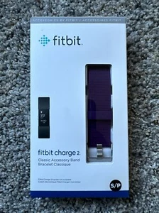 Authentic Fitbit Charge 2 Classic Accessory Band Bracelet, Purple Brand New - Picture 1 of 5